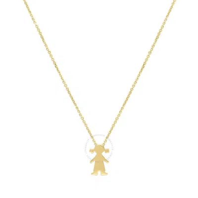 Tresorra 14k Yellow Gold Girl Pendant Necklace