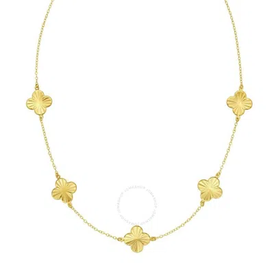 Tresorra 14k Yellow Gold Golden Clover Necklace