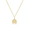 Tresorra 14k Yellow Gold Heart & Horseshoe Pendant Necklace In Yellow