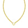 Tresorra 14k Yellow Gold Heart Lock Charm Necklace In Yellow