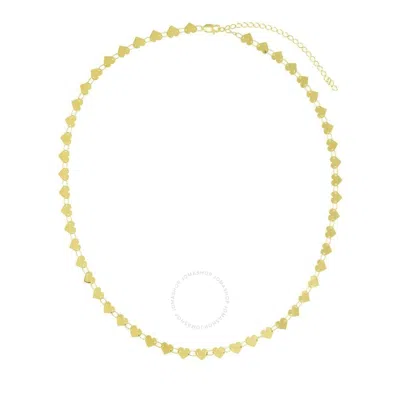 Tresorra 14k Yellow Gold Heart Mirrored Chain Necklace