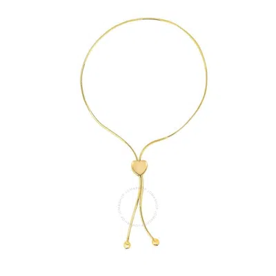 Tresorra 14k Yellow Gold Heart Slide Friendship Bracelet