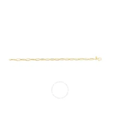 Tresorra 14k Yellow Gold Hexagon Link Chain Bracelet