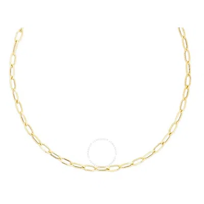 Tresorra 14k Yellow Gold Hexagon Link Chain Necklace
