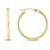 Tresorra 14k Yellow Gold Hoop Earrings In Yellow