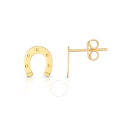 Tresorra 14k Yellow Gold Horseshoe Stud Earrings