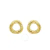 Tresorra 14k Yellow Gold Interlocking Dc Trinity Stud Earrings In Yellow