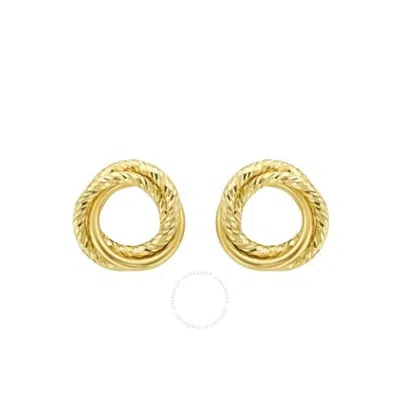 Tresorra 14k Yellow Gold Interlocking Dc Trinity Stud Earrings