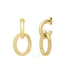 Tresorra 14k Yellow Gold Interlocking Link Earrings In Yellow