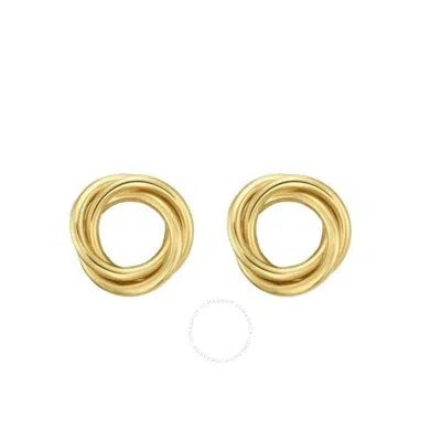Tresorra 14k Yellow Gold Interlocking Trinity Stud Earrings