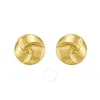 Tresorra 14k Yellow Gold Large Fancy Knot Stud Earrings In Yellow
