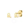 Tresorra 14k Yellow Gold Leo Stud Earrings In Yellow