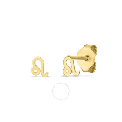 Tresorra 14k Yellow Gold Leo Stud Earrings
