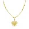 Tresorra 14k Yellow Gold Lucky Forever Heart Necklace In Yellow