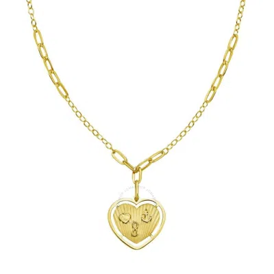 Tresorra 14k Yellow Gold Lucky Forever Heart Necklace