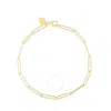 Tresorra 14k Yellow Gold Lungo Paperclip Chain Bracelet In Yellow