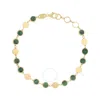 Tresorra 14k Yellow Gold Malachite Geometric Mirror Bracelet In Yellow