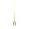 Tresorra 14k Yellow Gold Mop Geometric Gem Rectangle Pendant Necklace In Yellow