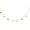 Tresorra 14k Yellow Gold Multi Gemstone Necklace In Yellow