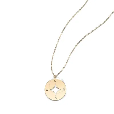 Tresorra 14k Yellow Gold North Star Disc Necklace