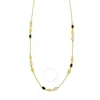 Tresorra 14k Yellow Gold Onyx & Mop Inlay Links Necklace In Yellow