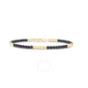 Tresorra 14k Yellow Gold Onyx Pallina Bead Bracelet In Yellow