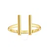 Tresorra 14k Yellow Gold Open Double Bar Ring In Yellow