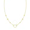 Tresorra 14k Yellow Gold Open Heart Station Necklace In Yellow