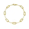 Tresorra 14k Yellow Gold Pallina Paperclip Link Bracelet In Yellow