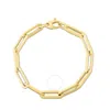 Tresorra 14k Yellow Gold Paperclip Chain Bracelet In Yellow