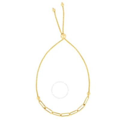 Tresorra 14k Yellow Gold Paperclip Friendship Bracelet