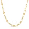 Tresorra 14k Yellow Gold Paperclip Rondel Link Chain Necklace In Yellow