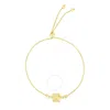 Tresorra 14k Yellow Gold Paw Print Friendship Bracelet In Yellow