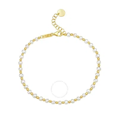 Tresorra 14k Yellow Gold Pearl Bead Bracelet