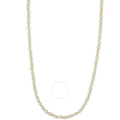 Tresorra 14k Yellow Gold Pearl Bead Necklace