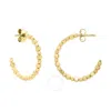 Tresorra 14k Yellow Gold Pebble C Hoop Earrings In Yellow