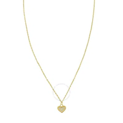 Tresorra 14k Yellow Gold Petite Diamond Heart Necklace