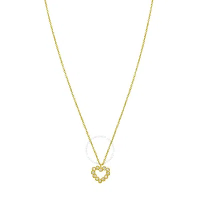 Tresorra 14k Yellow Gold Petite Diamond Heart Necklace