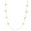 Tresorra 14k Yellow Gold Ppillon Graduated Butterfly Necklace In Yellow