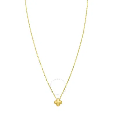 Tresorra 14k Yellow Gold Puffed Mini Clover Pendant