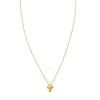 Tresorra 14k Yellow Gold Puffed Mini Cross Pendant In Yellow