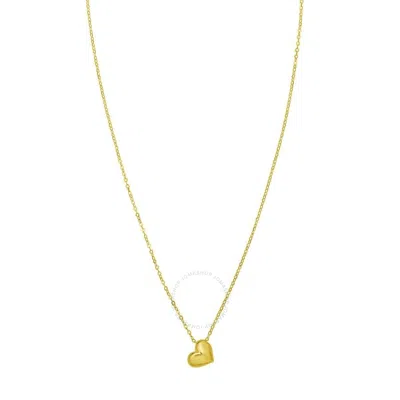 Tresorra 14k Yellow Gold Puffed Mini Heart Pendant