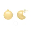 Tresorra 14k Yellow Gold Puffed Up Button Stud Earrings In Yellow
