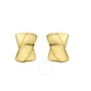 Tresorra 14k Yellow Gold Puffed X C-hoop Earrings In Yellow
