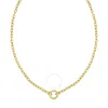 Tresorra 14k Yellow Gold Push Lock Charm Necklace In Yellow