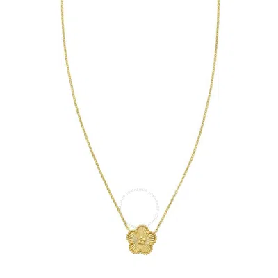 Tresorra 14k Yellow Gold Radiating Flower Necklace