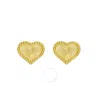 Tresorra 14k Yellow Gold Radiating Heart Stud Earrings In Yellow
