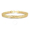 Tresorra 14k Yellow Gold Rapunzel Woven Chain Bracelet In Yellow