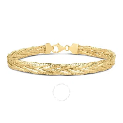 Tresorra 14k Yellow Gold Rapunzel Woven Chain Bracelet