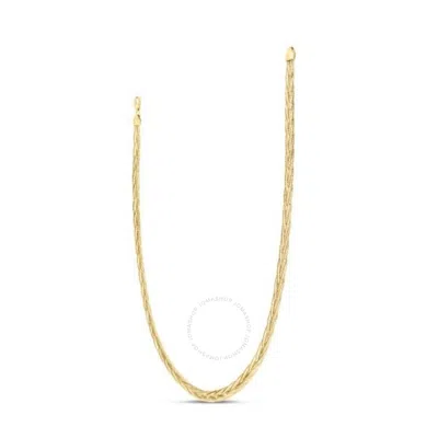 Tresorra 14k Yellow Gold Rapunzel Woven Chain Necklace
